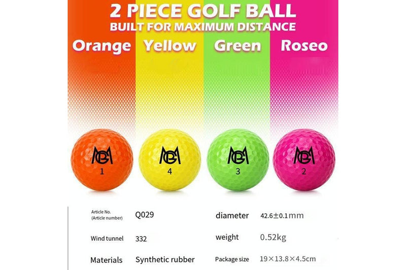 12Pcs /Box Golf Colored Competition Balls Double Layer Practice Balls