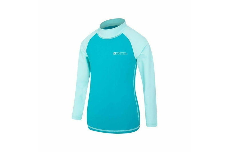 Mountain Warehouse Childrens/Kids Long-Sleeved Rash Top (Teal) (3-4 Years)