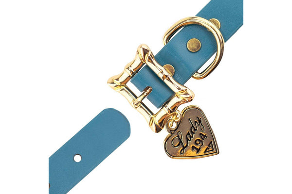 Disney: Lady & the Tramp Heart Charm Vegan Leather Dog Collar - X-Large (2.9cm Wide)
