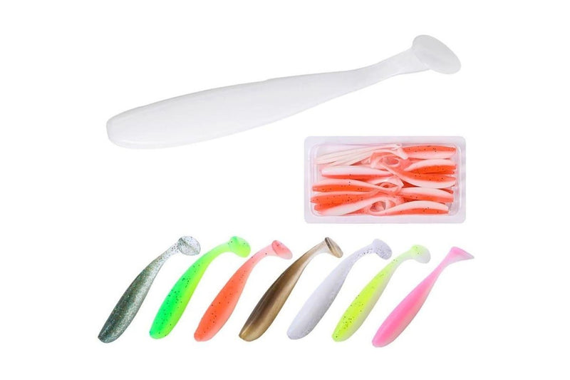 Two Colour t Tail Soft Lures For Simulated Fishing