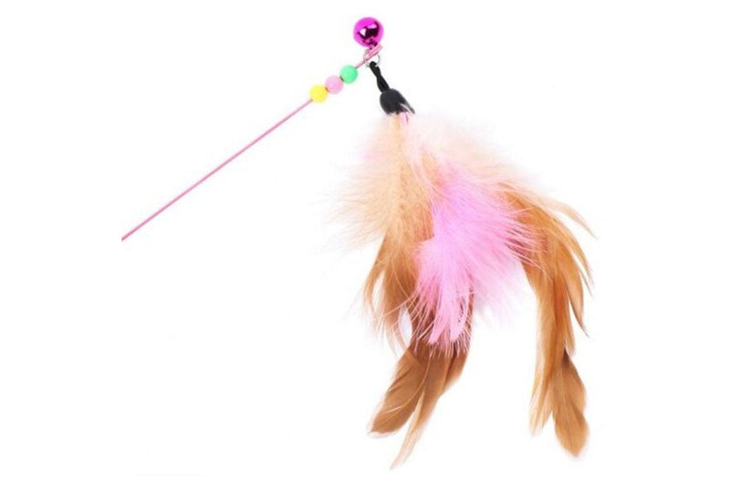 High Toughness Two Color Feather Wire Funny Cat Toy Multi - Standard