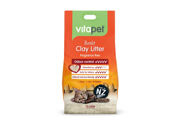 Vitapet: Purrfit Clay Litter (15L)