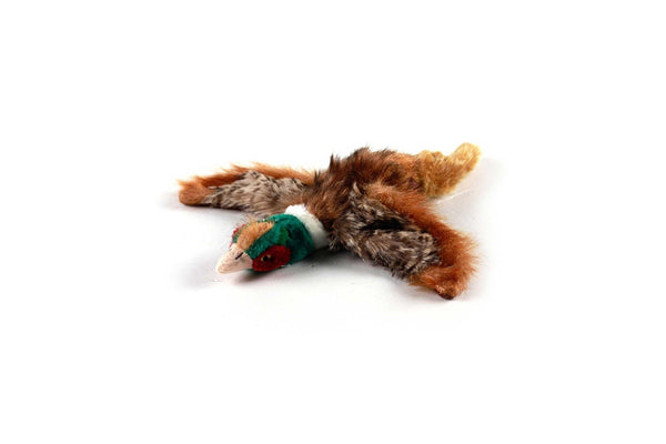 Dog Plush Toy - Pheasant Squeaky Interactive Small Life Like Bird - Puppy Play