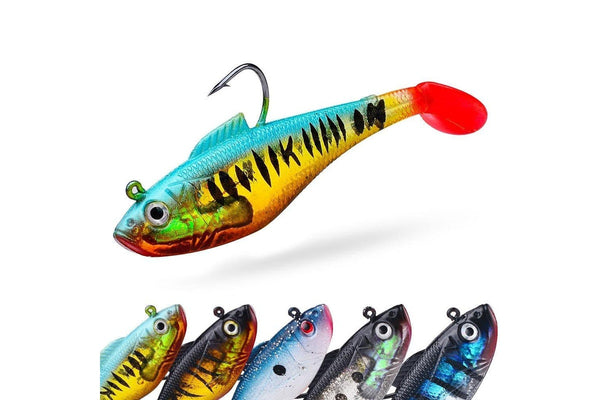 11cm/24.6g Sea Bass Soft Lure For Boat Fishing t Tail Bionic Baits Colour