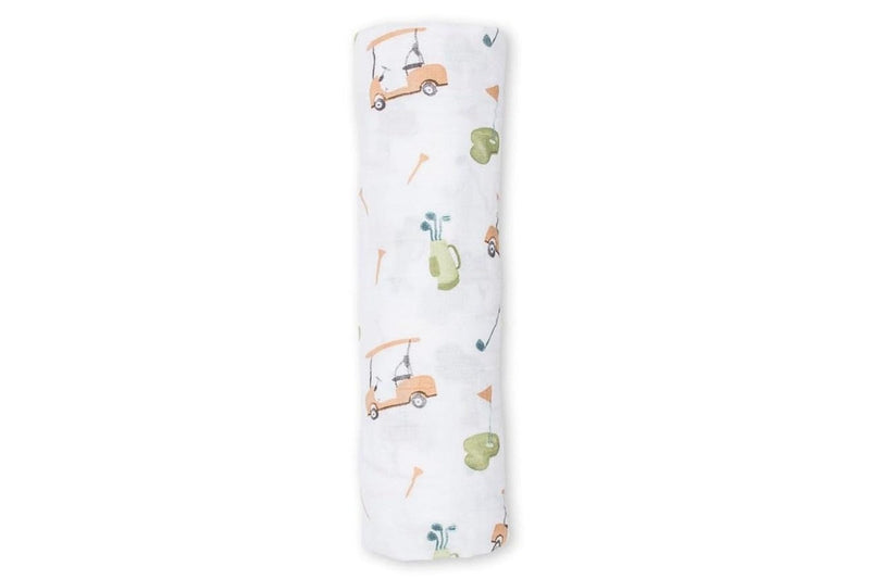 Lulujo: Muslin Cotton Swaddle - Golf