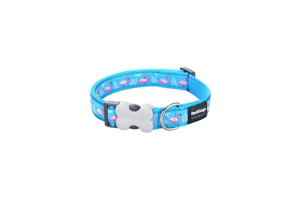 Dog Collar By Red Dingo Flamingo Turquoise