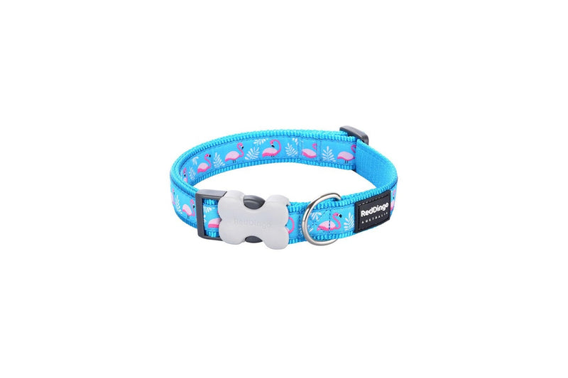 Dog Collar By Red Dingo Flamingo Turquoise