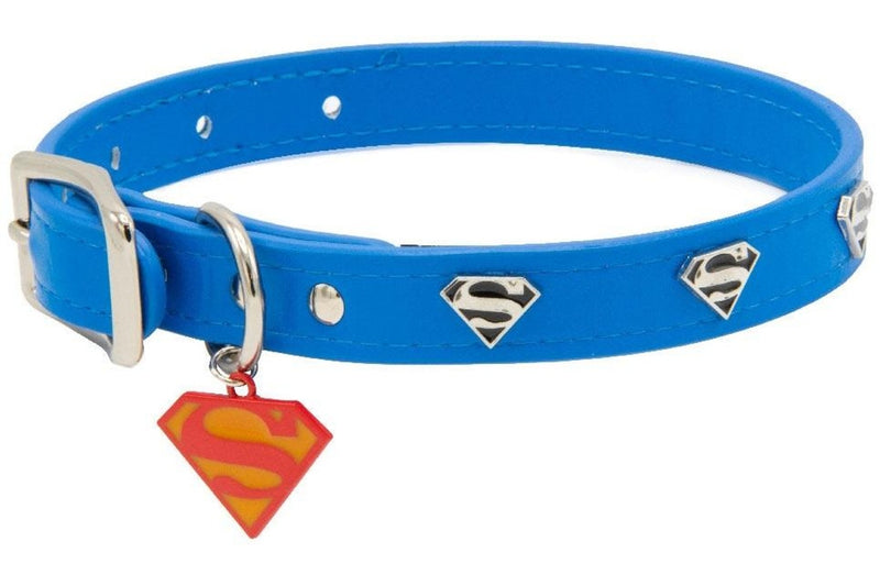 DC Comics: Superman Vegan Leather Dog Collar - X-Large (2.9cm Wide)