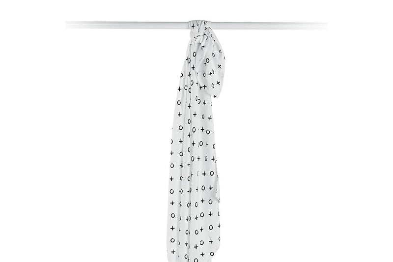 Lulujo: Muslin Bamboo Swaddle - Hugs & Kisses