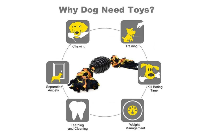 Durable Teeth Cleaning Rope Toy Ball Dog Chew Toys For Aggressive Chewer