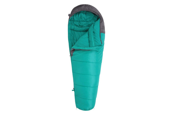 Mountain Warehouse Summit 250 Left Zip Mummy Sleeping Bag (Teal/Black) (200cm)