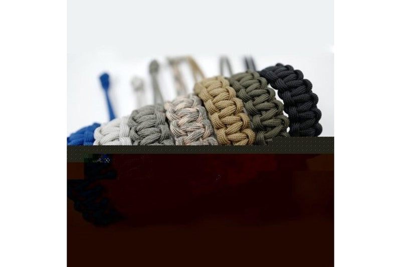 Adjustable Survival Emergency 550 Paracord Bracelet Parachute Cord For Camping Hiking Dark Grey - Standard