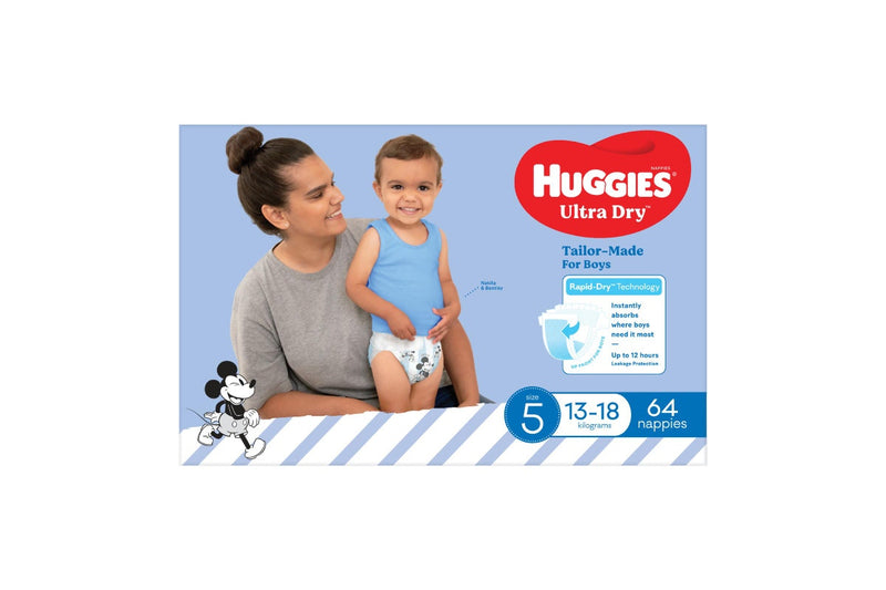 Huggies Ultra Dry Walker Boy Nappies Jumbo Pack - Size 5