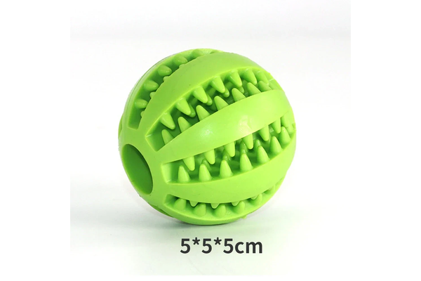 Red Treat Hider Ultra Durable Ball For Dogs Pet Toys - 9.5Cm