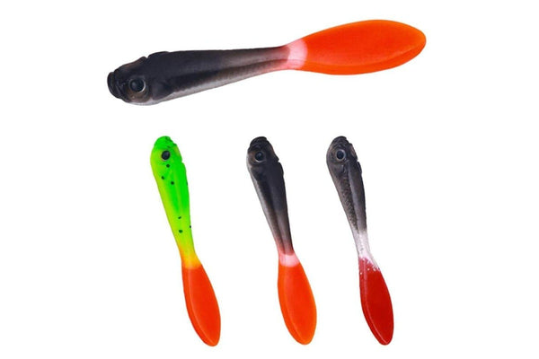 5 Piece 7cm Soft Fishing Lure Pack Dual Colour