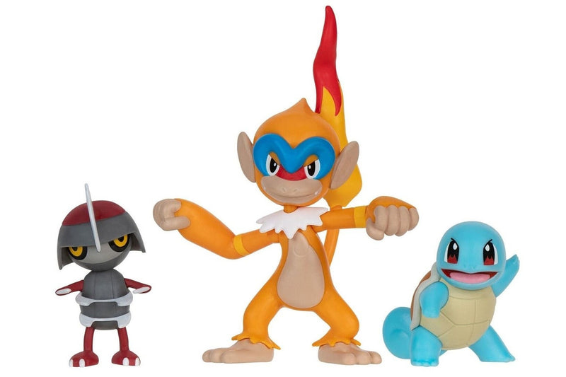 Pokemon: Battle Figure 3-Pack - Pawniard, Monferno & Squirtle