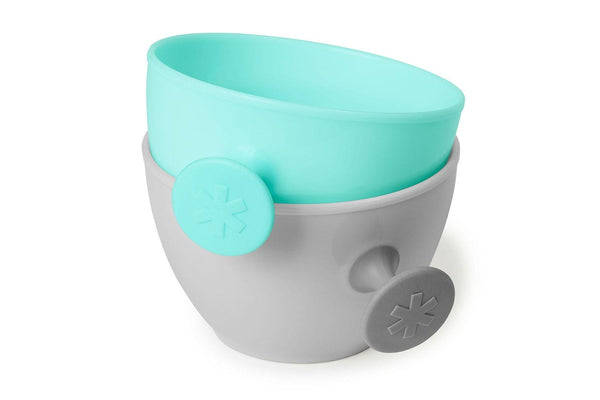 Skip Hop: Easy-Grab Bowls - Grey/Soft Teal