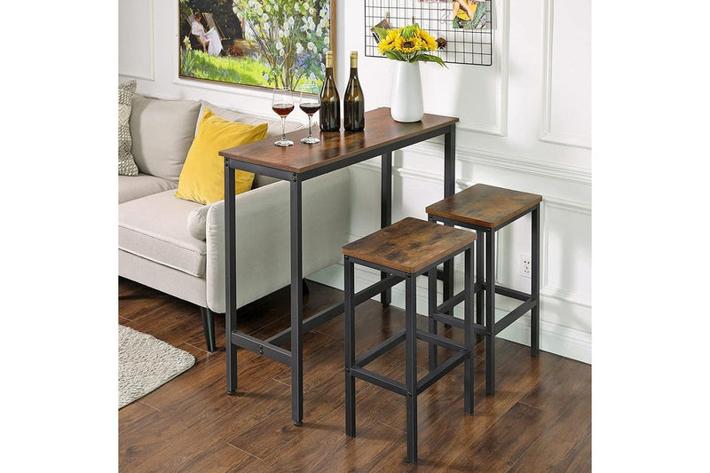 Vasagle Narrow Rectangular Bar Table - Rustic Brown