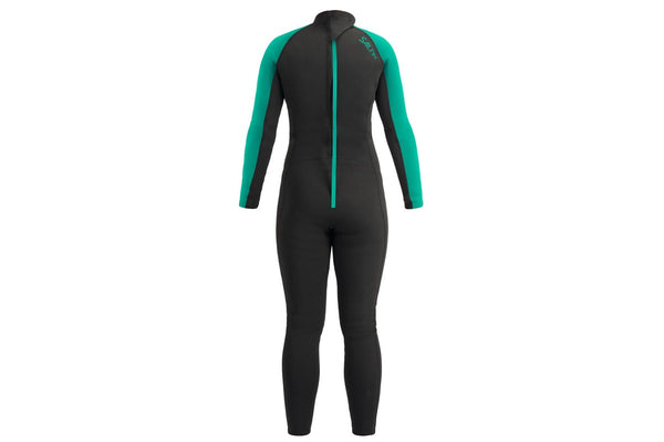 Urban Beach Womens/Ladies Sailfin Long-Sleeved Wetsuit (Black/Aquamarine) (XL)