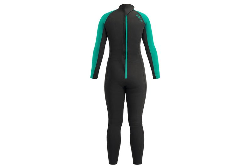 Urban Beach Womens/Ladies Sailfin Long-Sleeved Wetsuit (Black/Aquamarine) (L)