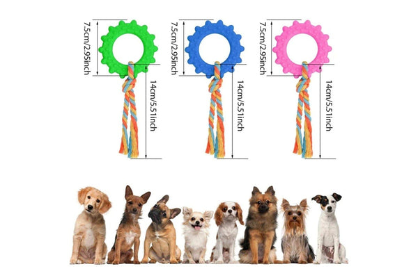 Durable Puppy Rope Toys Interactive Rubber Chew Toys