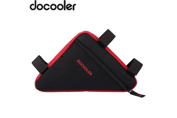 Triangle Cycling Bike Bicycle Front Saddle Tube Frame Pouch Bag Holder Outdoor Red - Standard