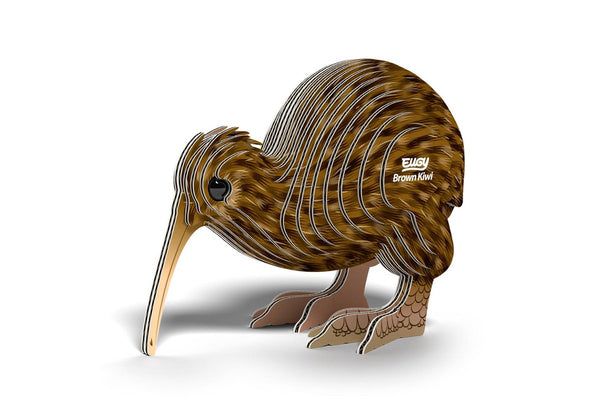 Eugy: Brown Kiwi #2 - 3D Cardboard Model