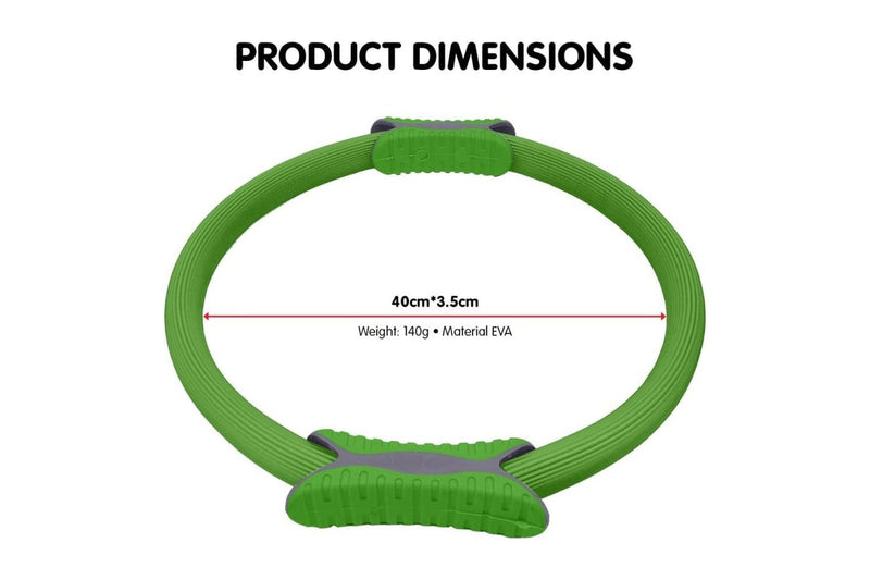 Powertrain Pilates Ring Band Yoga Home Workout Exercise Band- Green