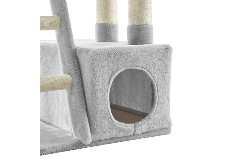 Zoomies Cat Tree Condo House -Light Grey