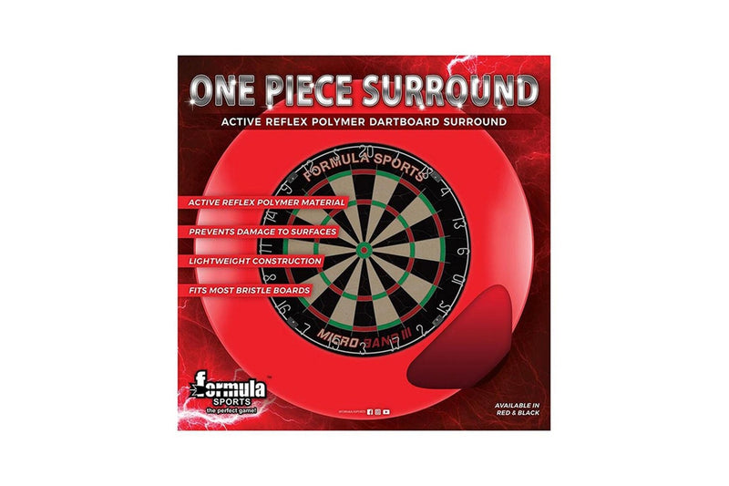 Formula Sports One Piece Polymer Surround Wall Protectant For Dartboards Red