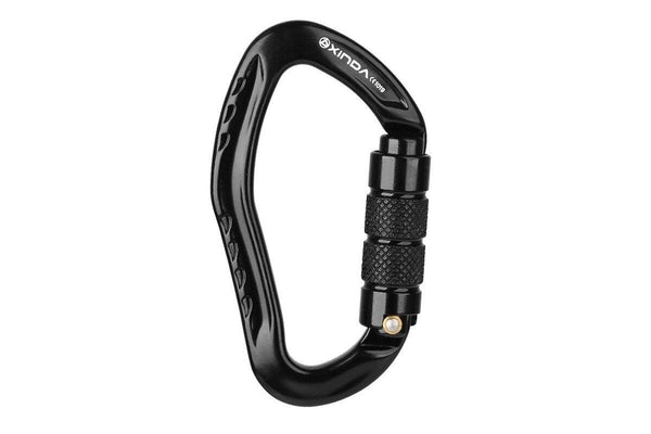 22Kn Auto Locking Gate Carabiner Black - Standard