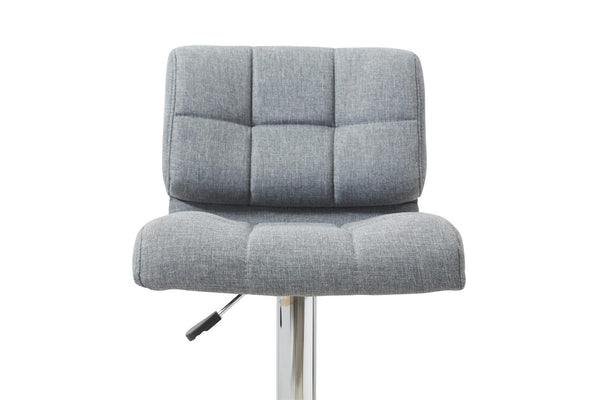 Adjustable Swivel Fabric Cushion Backrest Bar Stool (2 Pack) - Grey