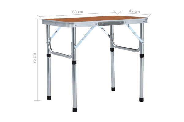 Folding Camping Table Aluminium 60x45 Cm Anoik