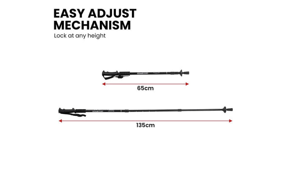 Powertrain Anti-shock Walking Trekking Poles Hiking Sticks Adjustable Aluminium