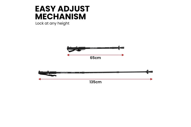 Powertrain Anti-shock Walking Trekking Poles Hiking Sticks Adjustable Aluminium