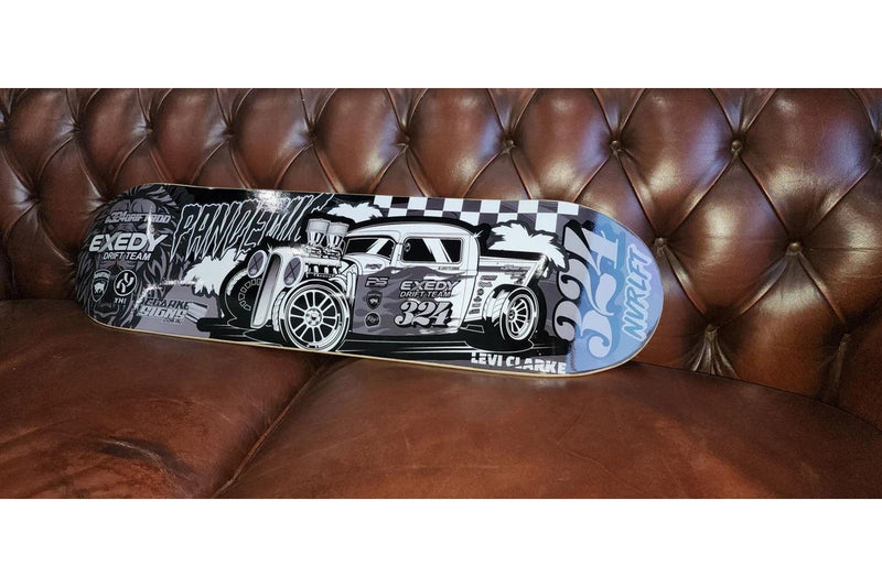 #324DRIFTROD Presentation Skate Deck Pandemic Ratrod Exedy Drift Signed by leviclarke Martini