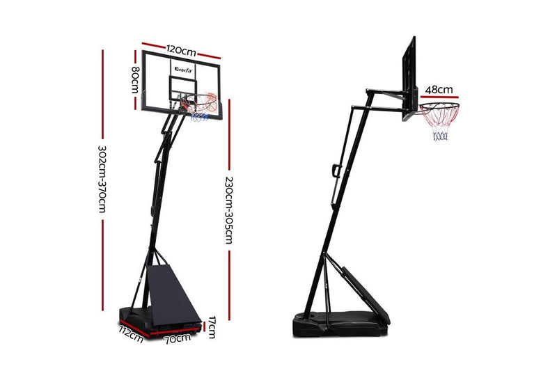 Everfit Pro Portable Basketball Stand System Ring Hoop Net Height Adjustable 3.05M