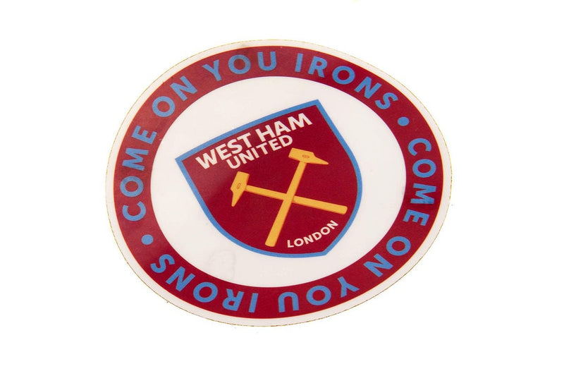 West Ham United FC COYI Crest Car Sticker (Claret Red/Sky Blue) (One Size)