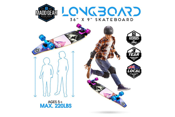 Madd Gear 36" Pintail Longboard - The Peak