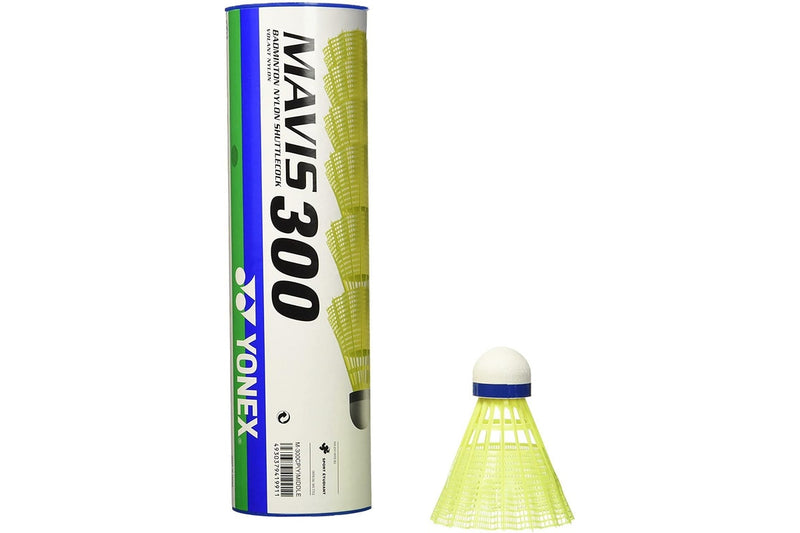 Yonex Mavis 300 Shuttlecock (Pack of 6) (Yellow/Blue) (One Size)