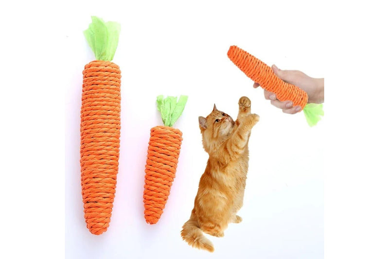 Interactive Cat Carrot Toy For Teeth Cleaning And Play