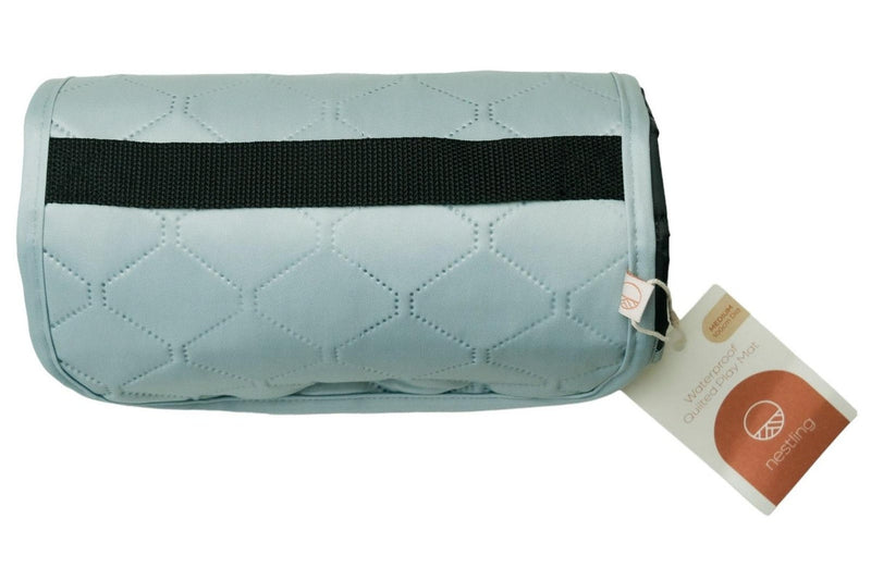 Nestling: Medium Waterproof Quilted Play Mat - Sage