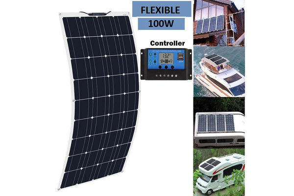 100W Solar Panel with Solar Controller