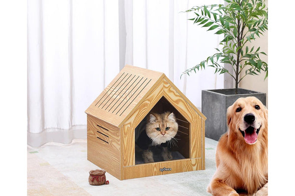 Zoomies Small Modern Pet House Natural