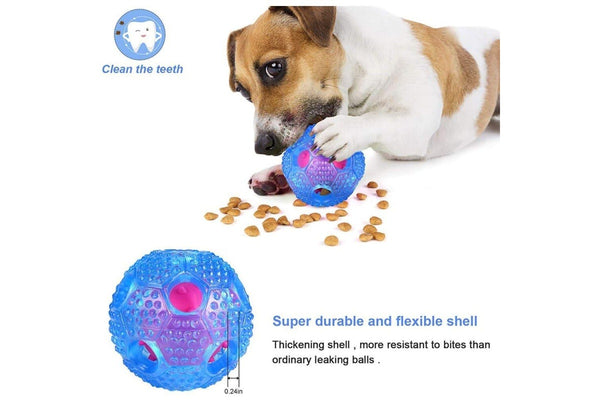 Durable Non-toxic Rubber Teeth Cleaning Food Dispensing Treat Ball For Small Medium Large Dogs