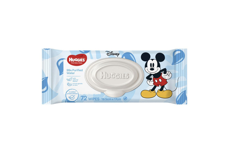 Huggies Baby Wipes - 99% Purified Water (72 Wipes)