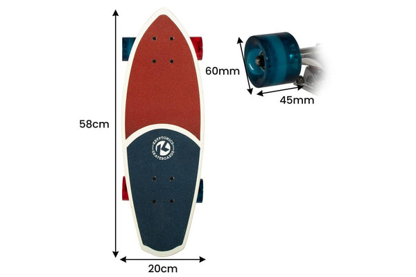 23-inch Mini Fat Cruiser Board - Liberty Blue