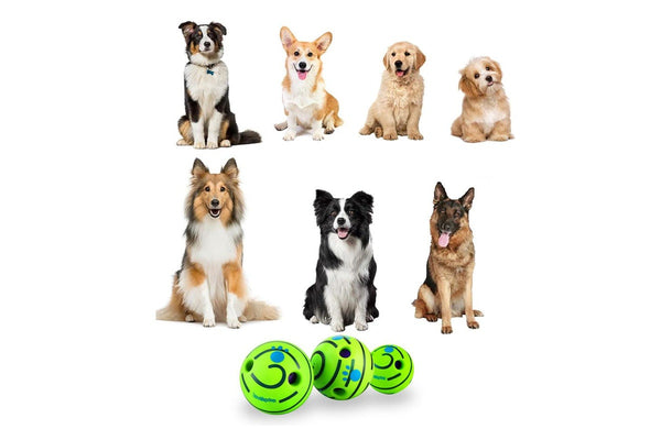 Wobble Giggle Dog Ball Pet Dog Interactive Toy Ball Squeaky Dog Toys Ball