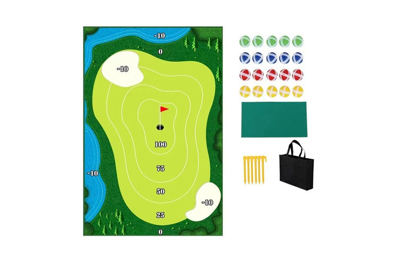 Chipping Golf Game Mat Set Golf Practice Mat Play Mat Indoor Outdoor Games Equipment