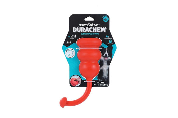 Paws & Claws 20cm Dura Chew Treat Chew Tumbler Lge Pet Interactive Toy Assorted